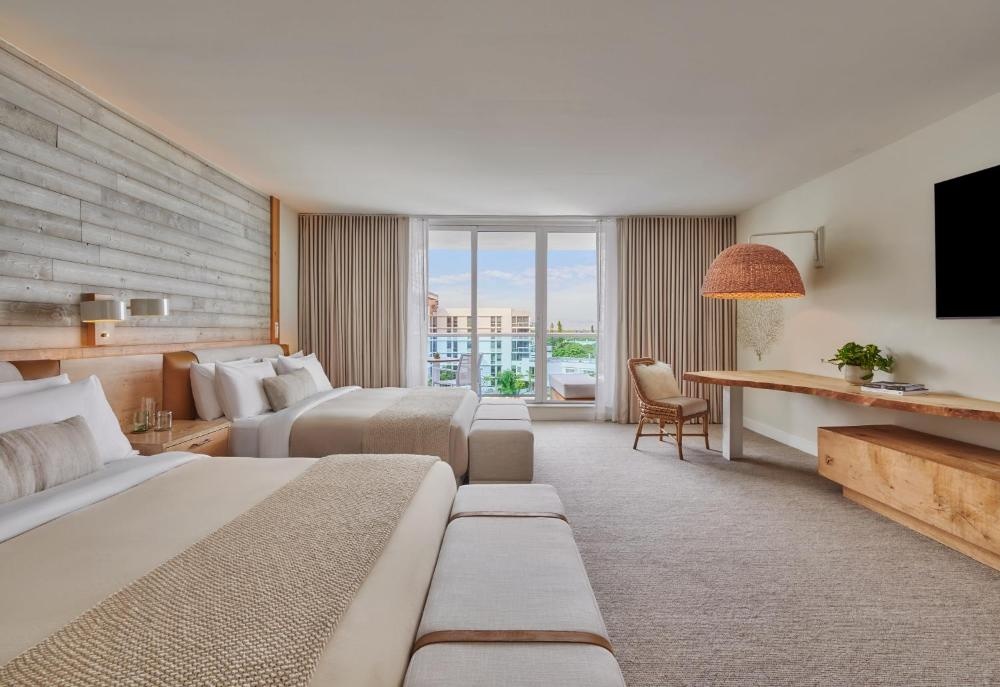 King Room with Two King Beds and Balcony 